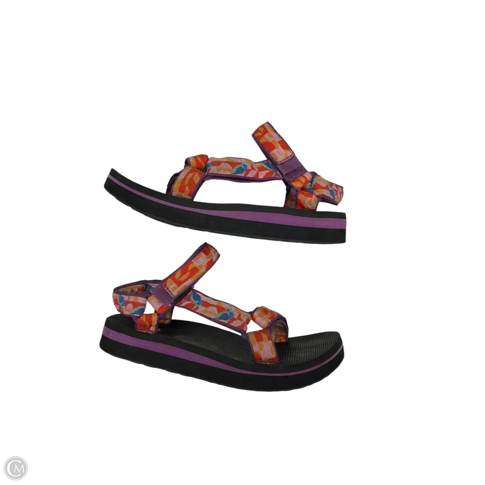 Sandals Heels Platform By Teva In Purple, Size: 8