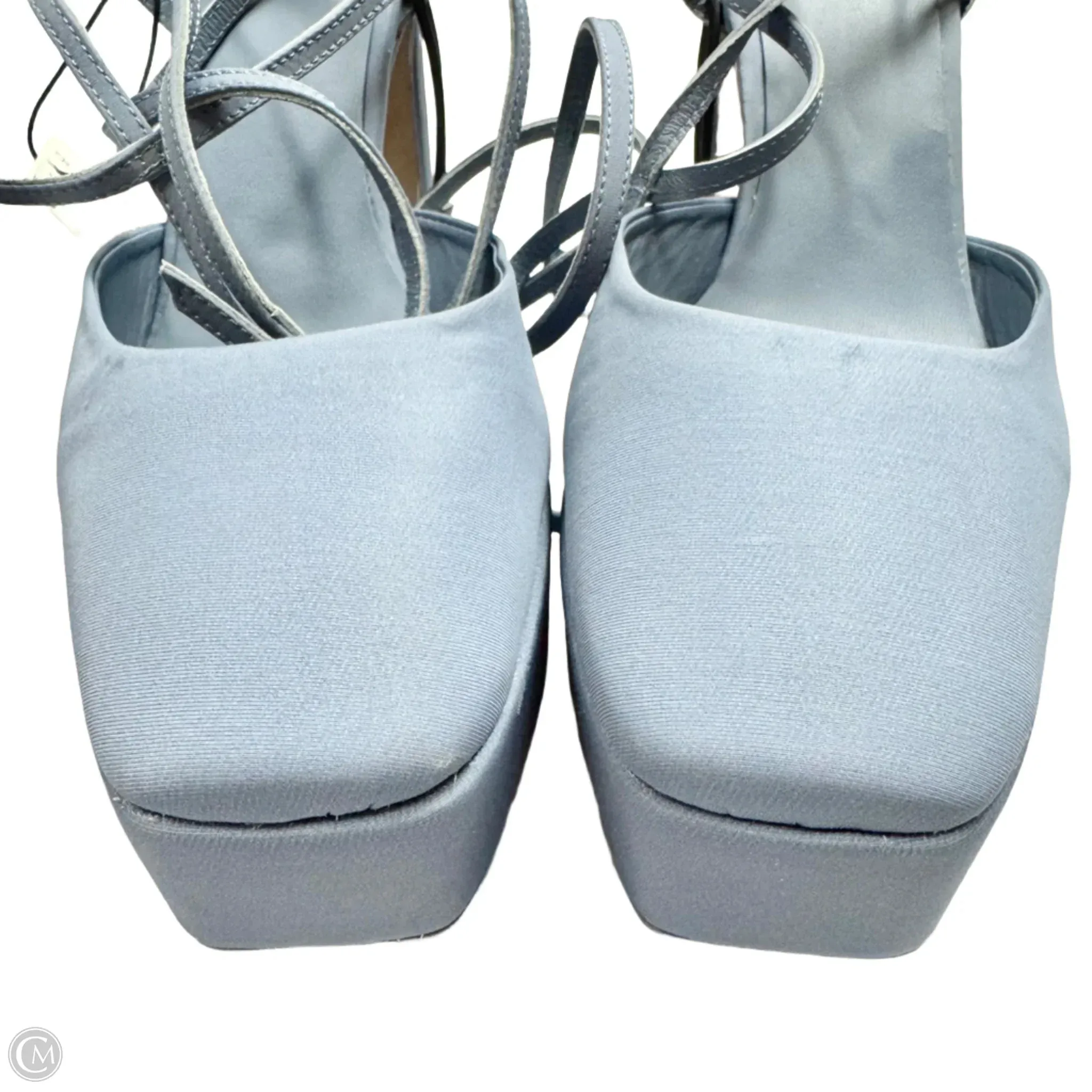 Sandals Heels Platform By Zara In Blue, Size: 9.5