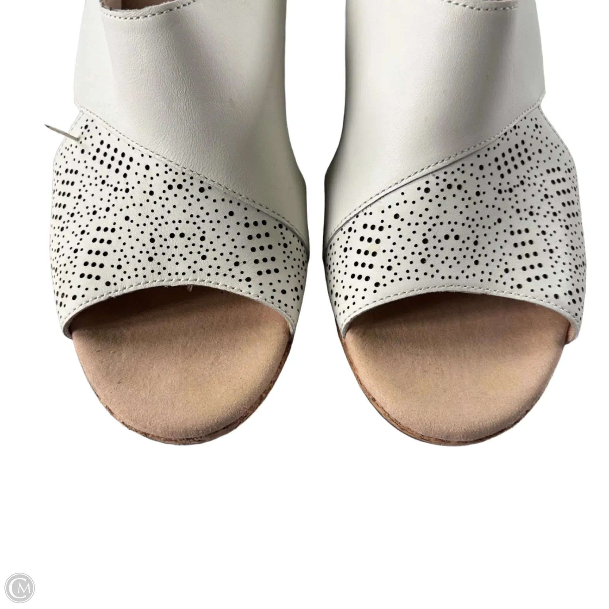 Sandals Heels Wedge By Clarks In White, Size: 9