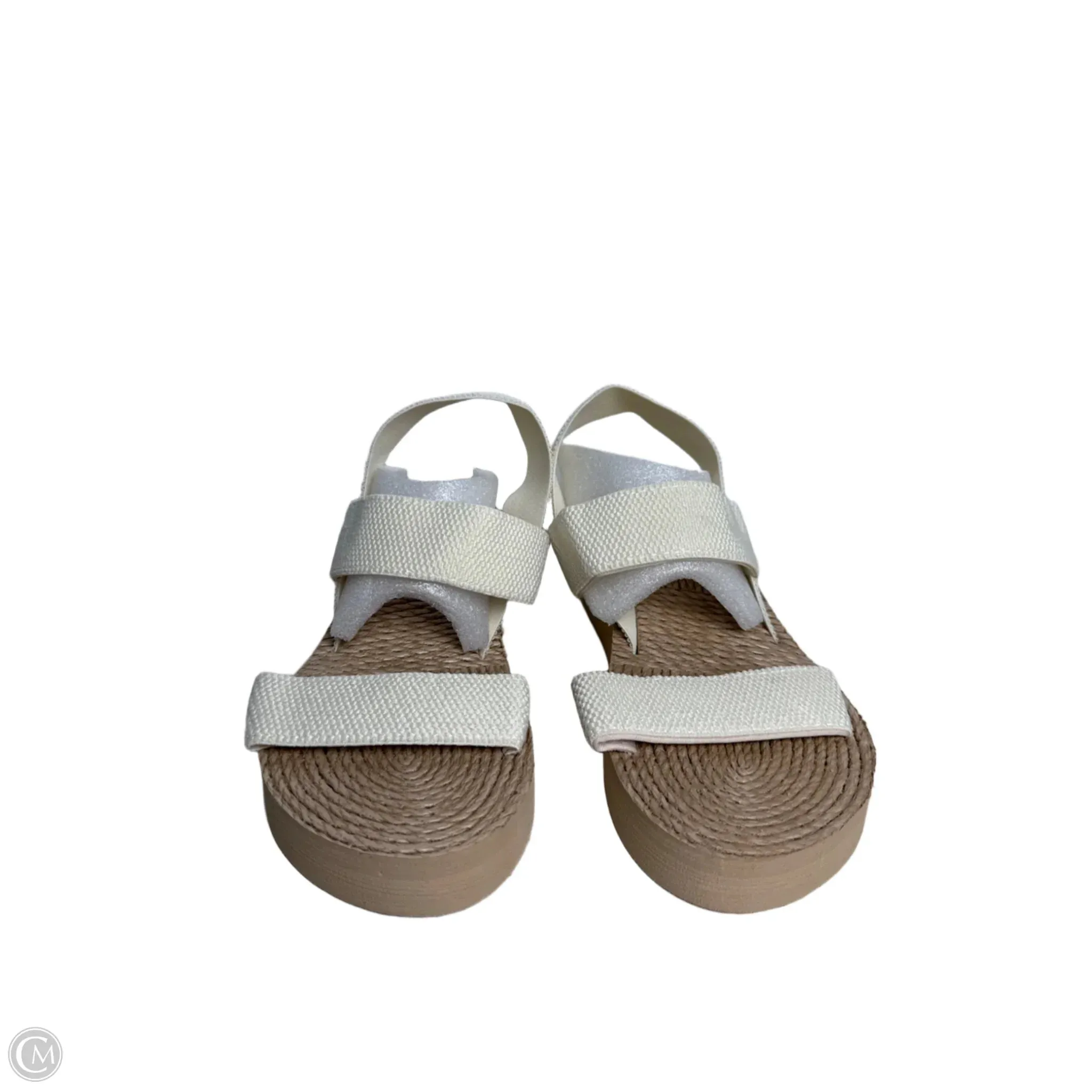 Sandals Heels Wedge By Clothes Mentor In Tan, Size: 10