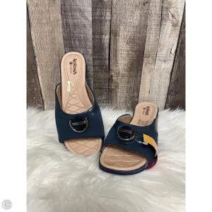 Sandals Heels Wedge By Cme In Navy, Size: 9