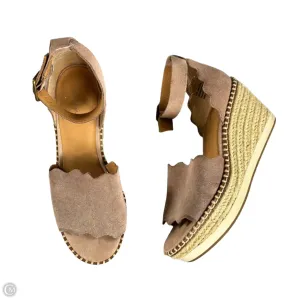 Sandals Heels Wedge By Crown Vintage In Purple, Size: 7.5