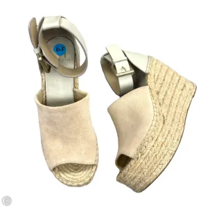 Sandals Heels Wedge By Marc Fisher In Cream, Size: 6.5