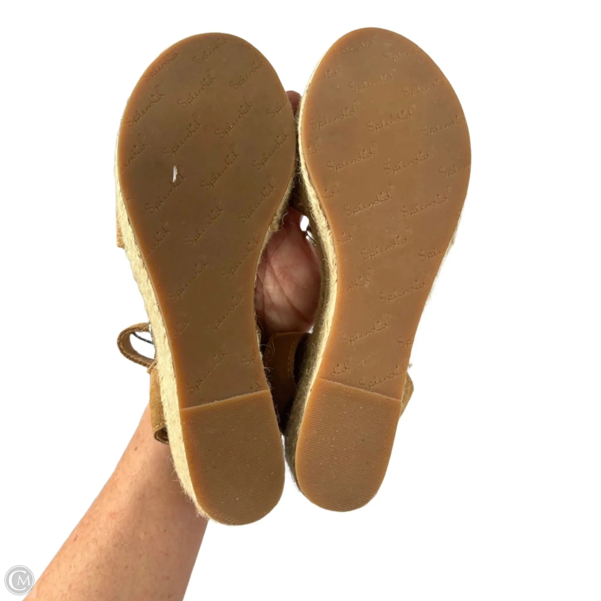 Sandals Heels Wedge By Splendid In Brown, Size: 8.5