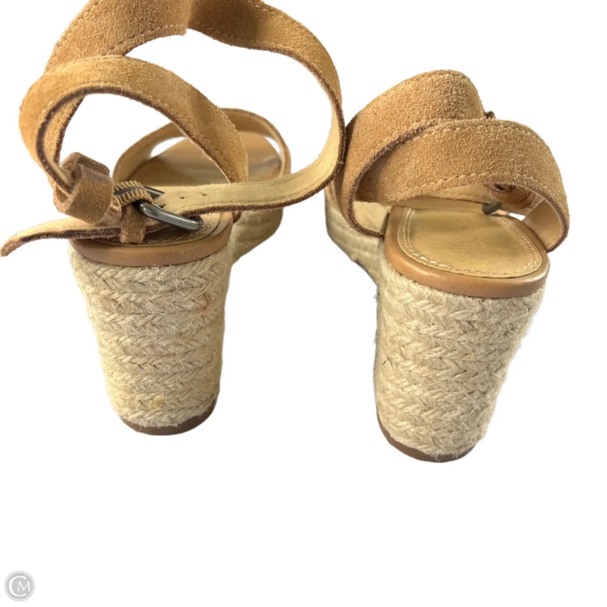 Sandals Heels Wedge By Splendid In Brown, Size: 8.5