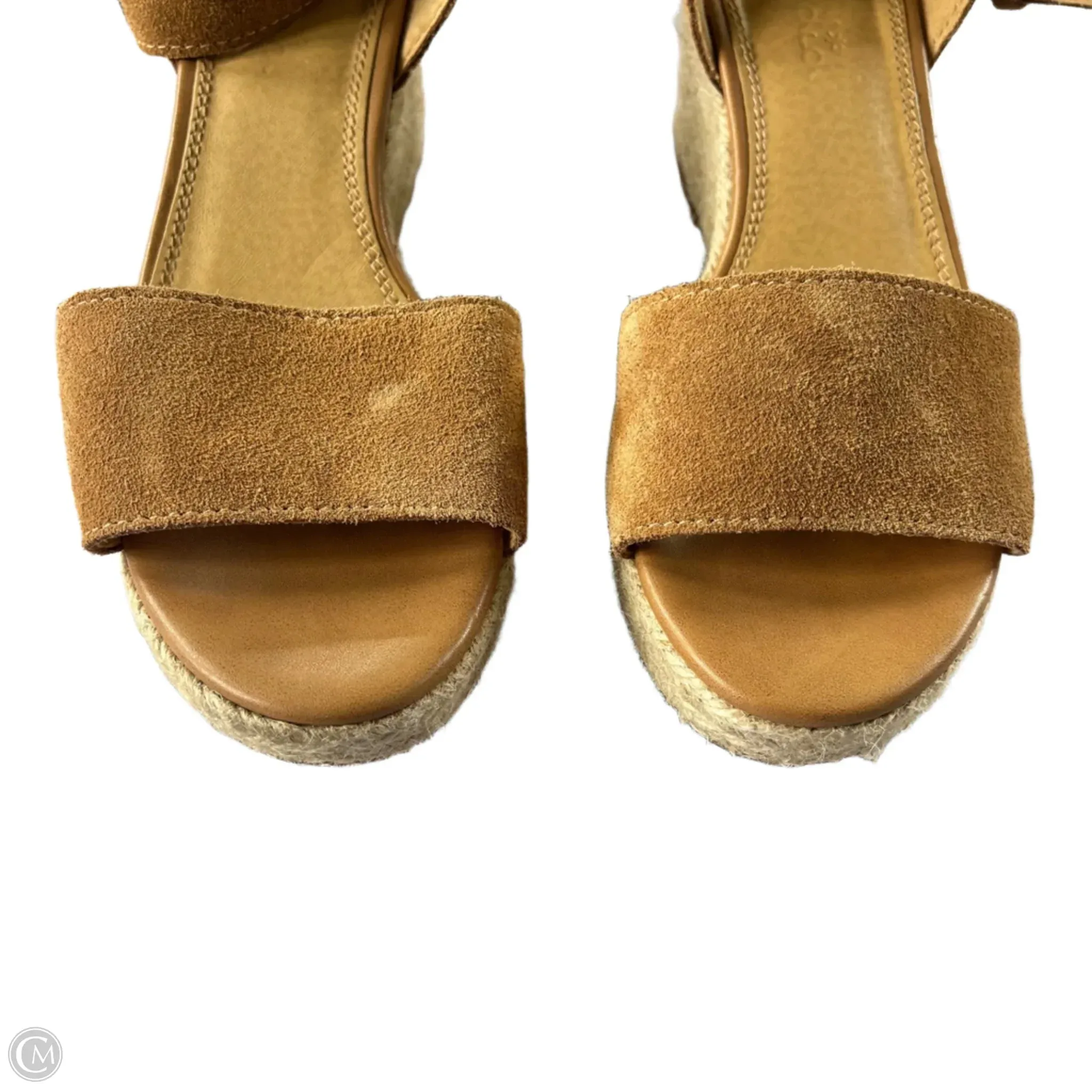 Sandals Heels Wedge By Splendid In Brown, Size: 8.5