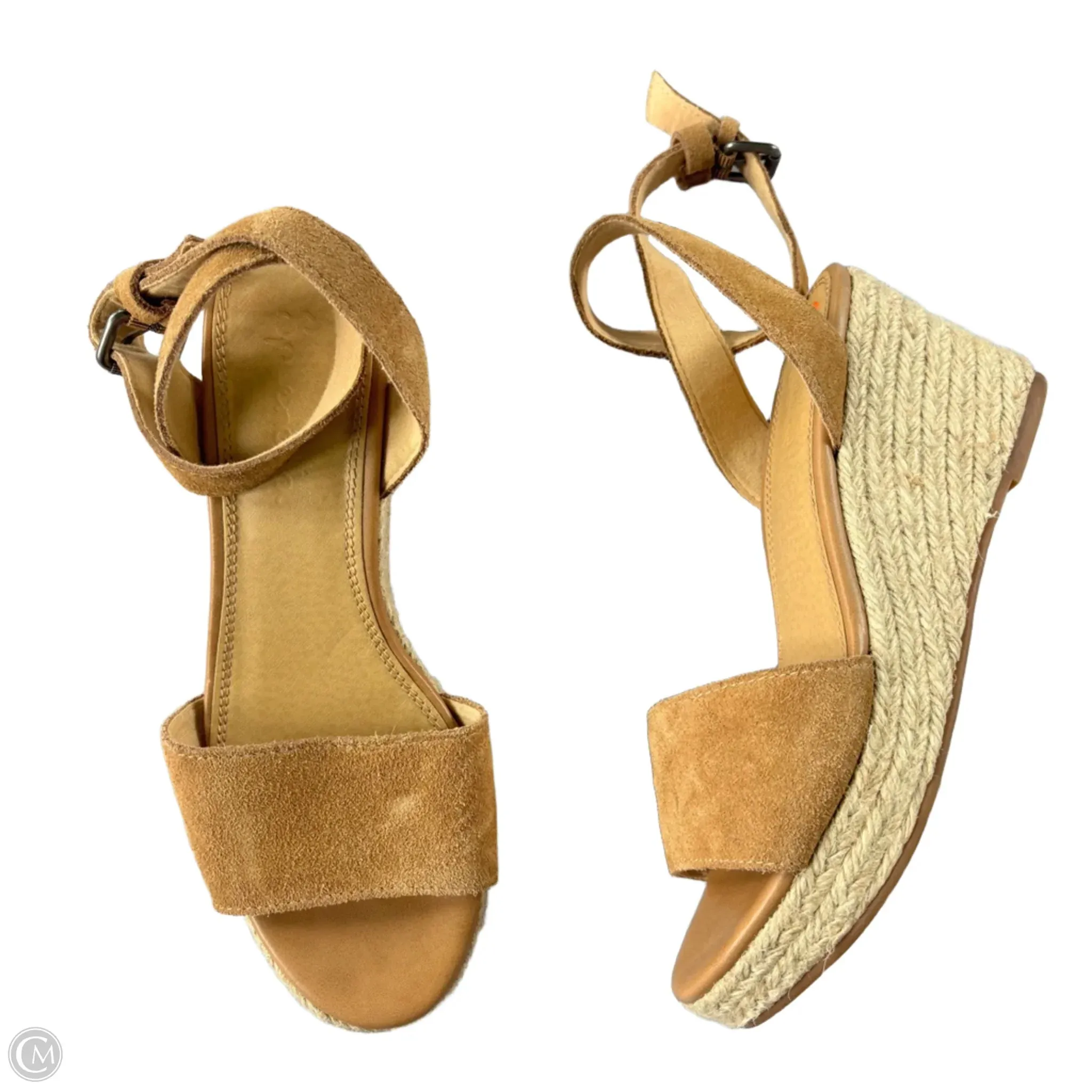 Sandals Heels Wedge By Splendid In Brown, Size: 8.5