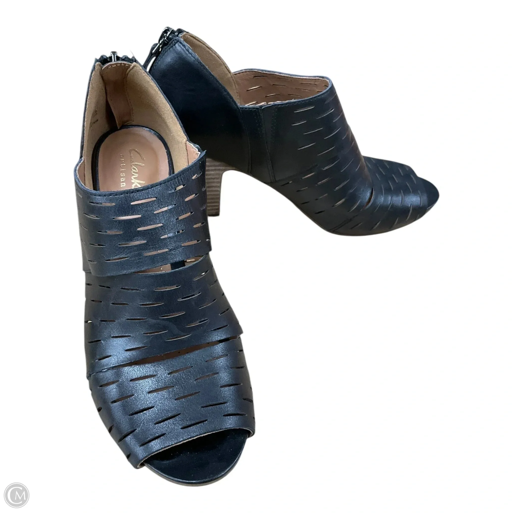 Shoes Heels Block By Clarks In Black, Size: 7.5