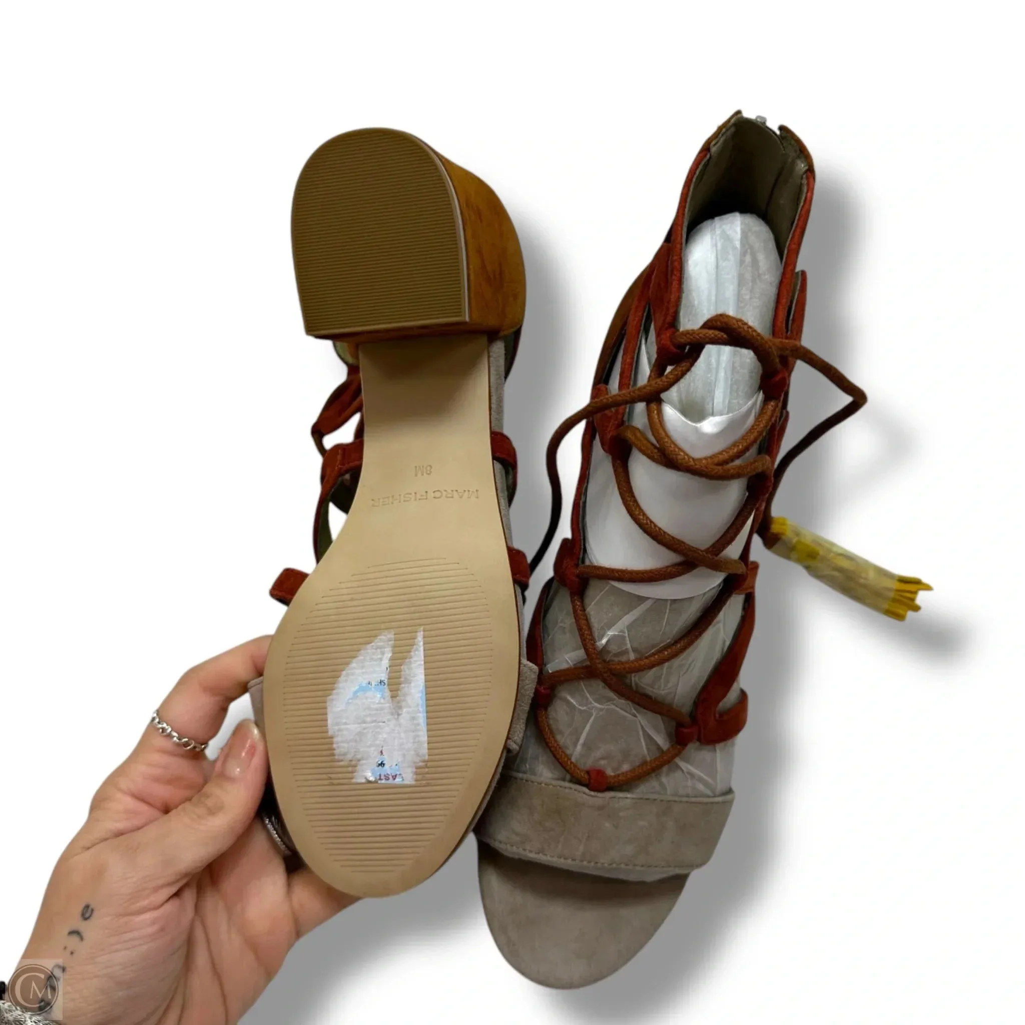 Shoes Heels Block By Marc Fisher In Brown, Size: 8