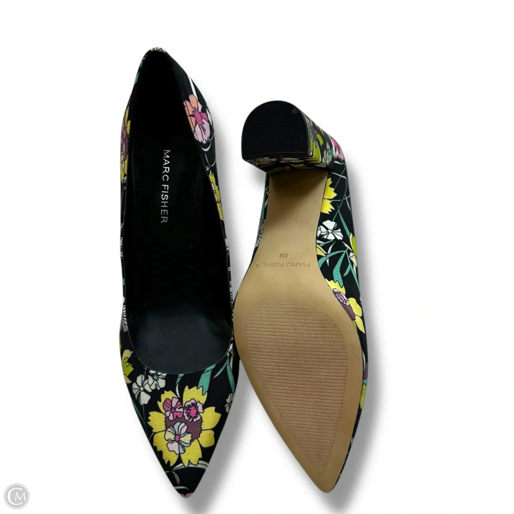 Shoes Heels Block By Marc Fisher In Floral Print, Size: 8