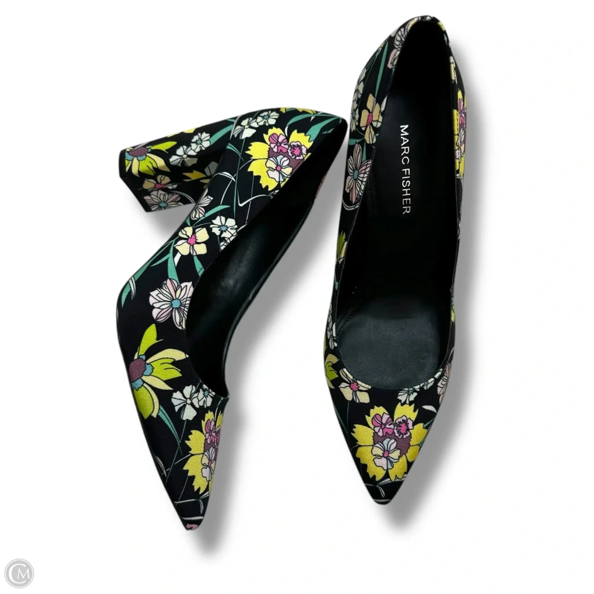 Shoes Heels Block By Marc Fisher In Floral Print, Size: 8