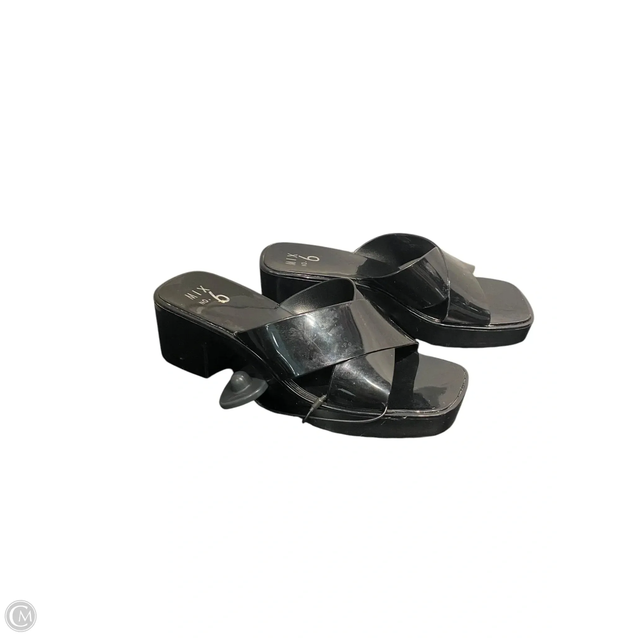 Shoes Heels Block By Mix No 6 In Black, Size: 7