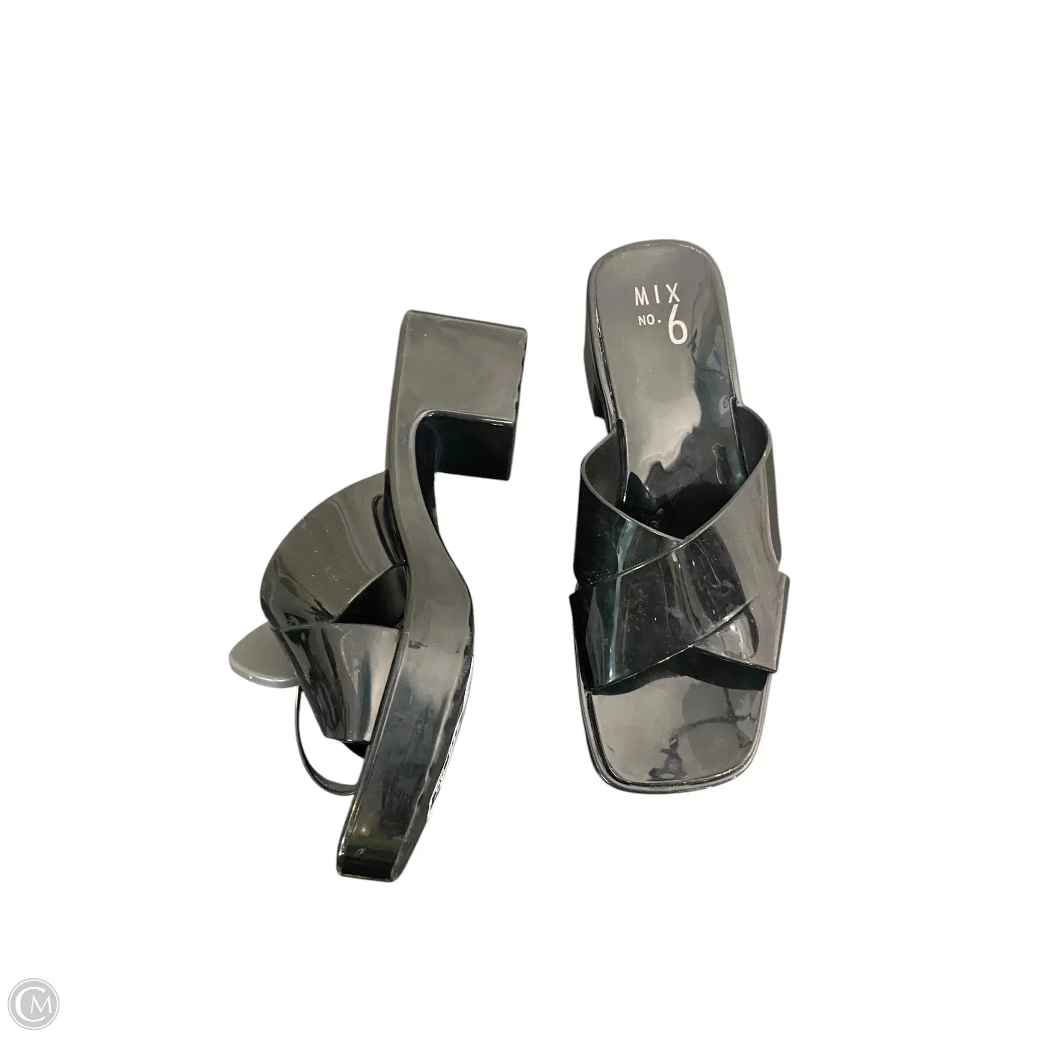 Shoes Heels Block By Mix No 6 In Black, Size: 7