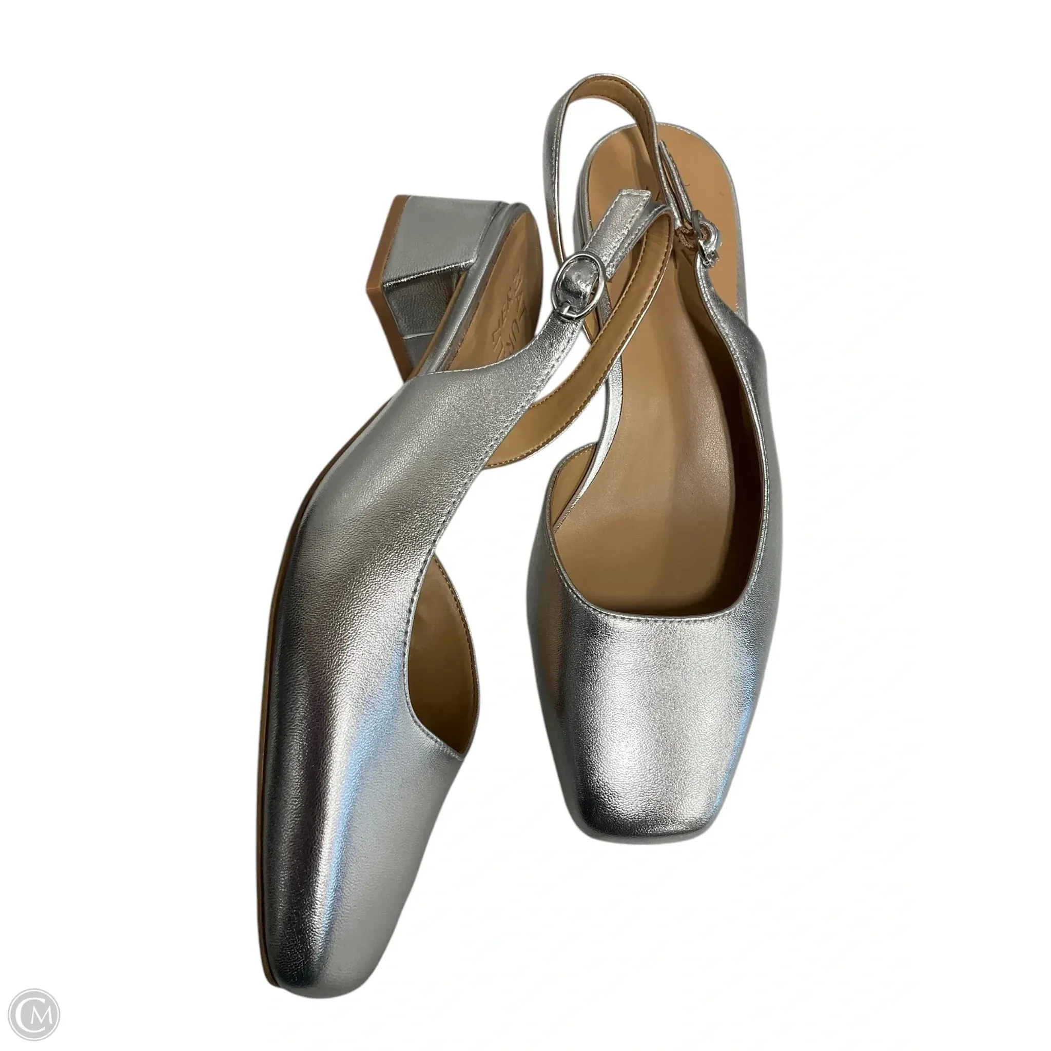 Shoes Heels Block By Naturalizer In Silver, Size: 7.5