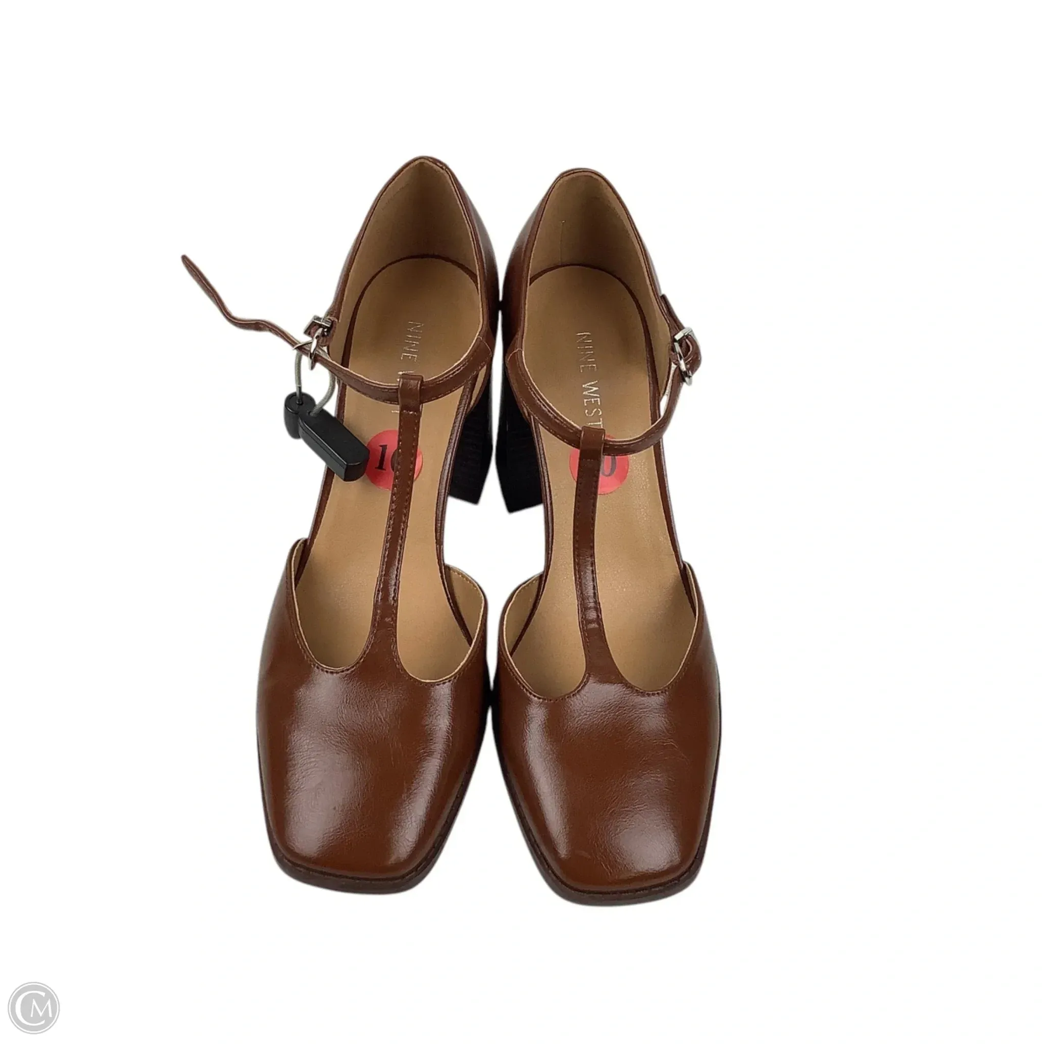 Shoes Heels Block By Nine West In Brown, Size: 10