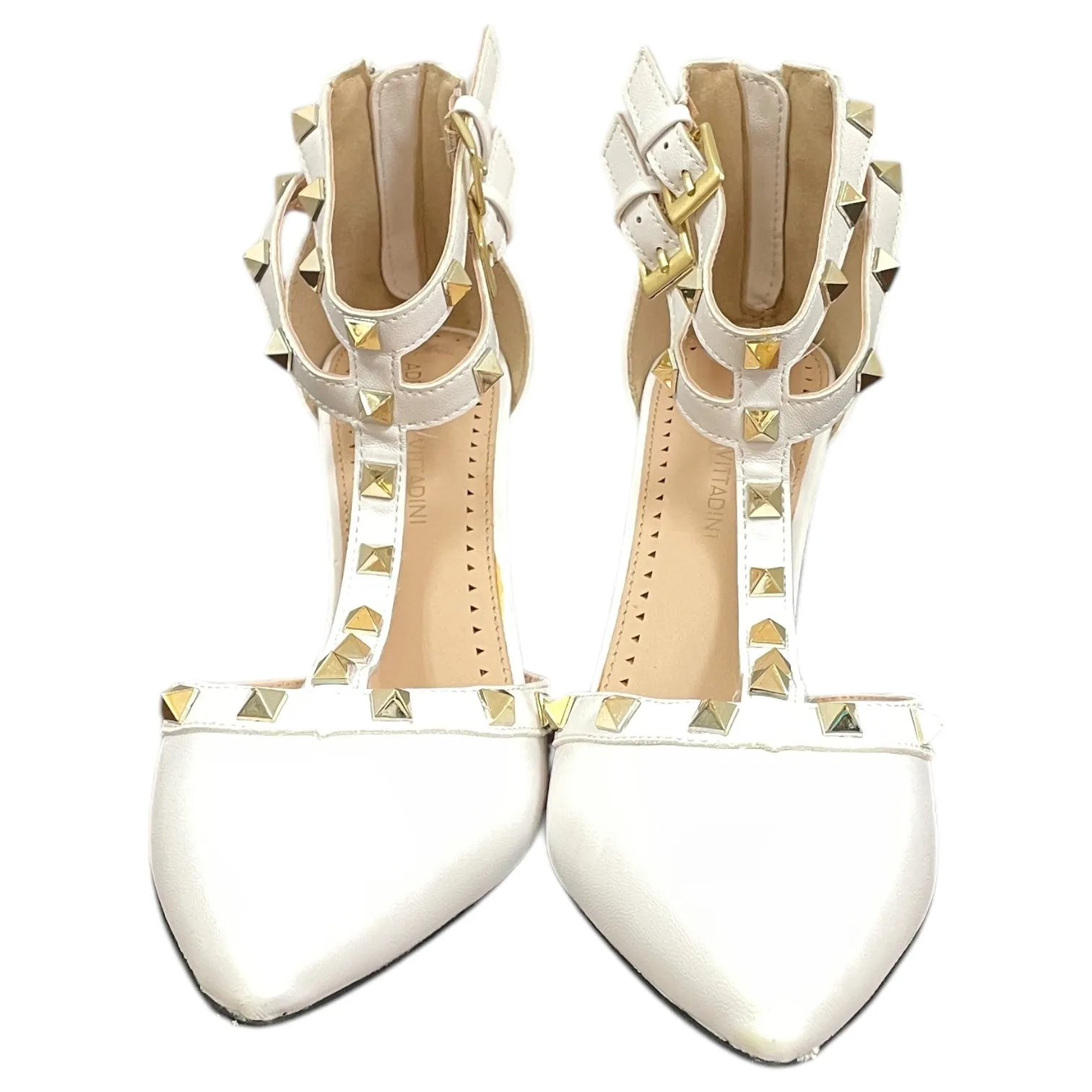Shoes Heels Stiletto By Adrienne Vittadini In White, Size:7