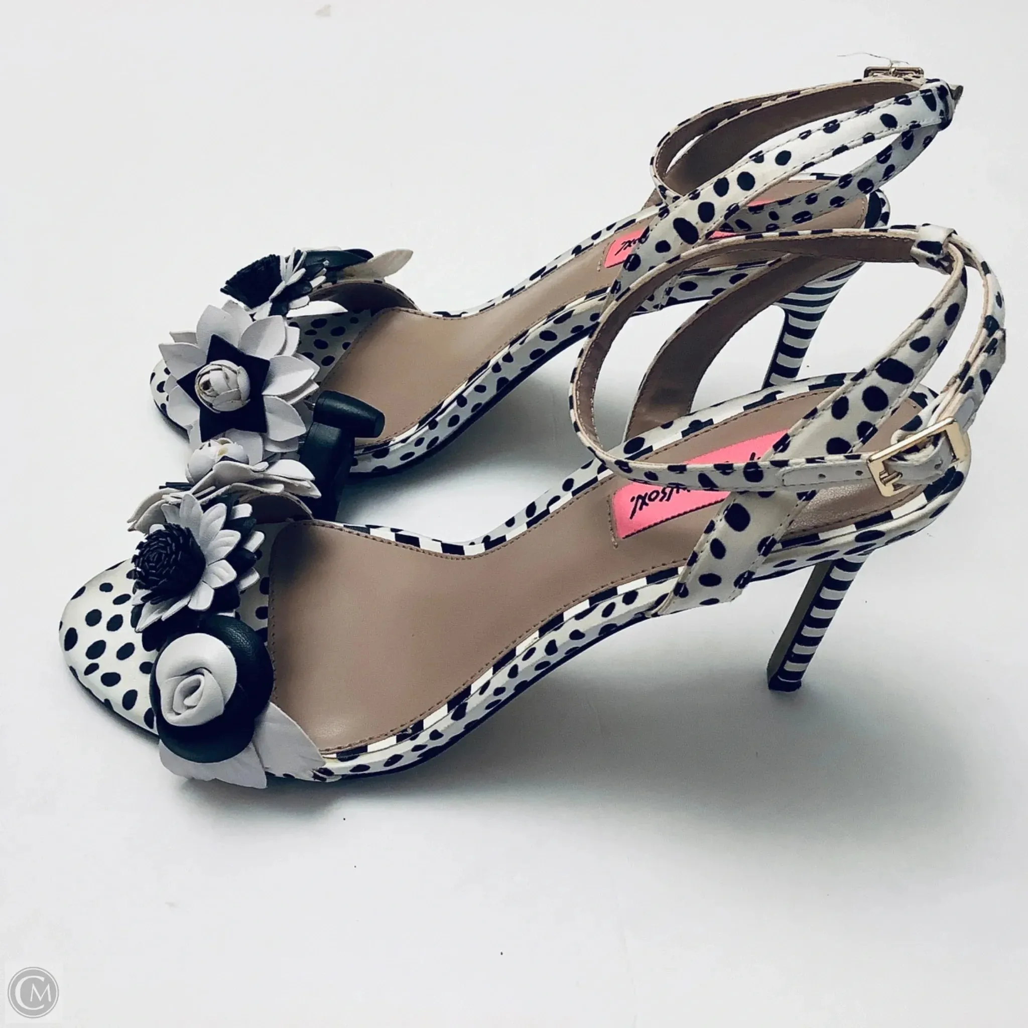 Shoes Heels Stiletto By Betsey Johnson In Polkadot Pattern, Size: 8