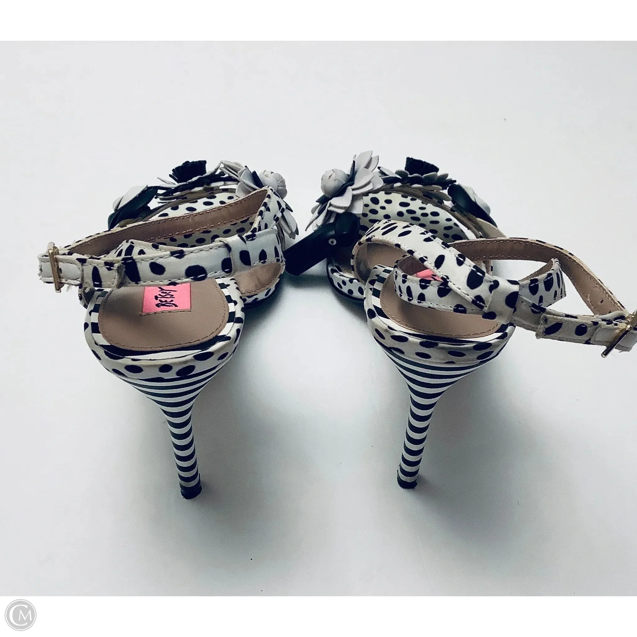 Shoes Heels Stiletto By Betsey Johnson In Polkadot Pattern, Size: 8