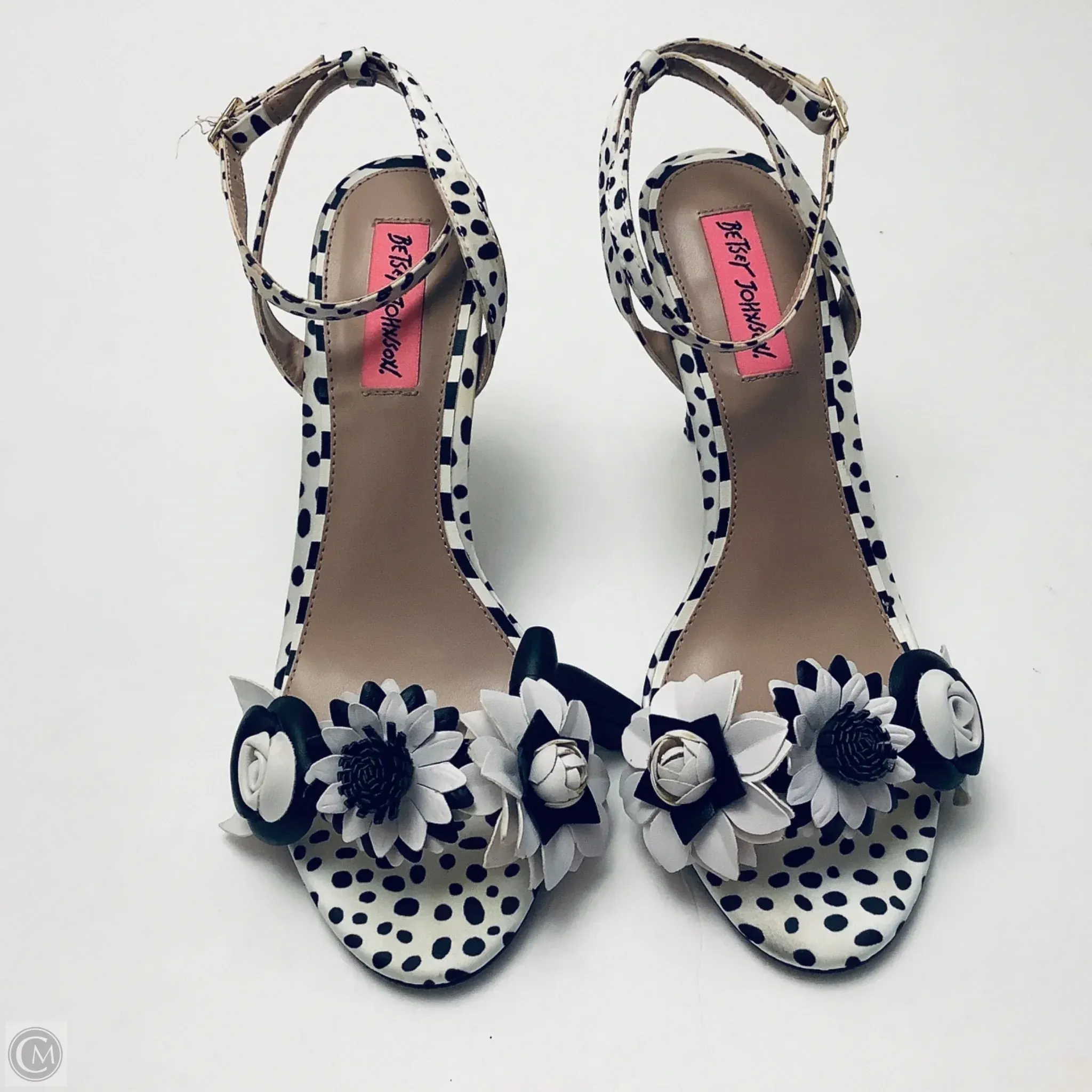 Shoes Heels Stiletto By Betsey Johnson In Polkadot Pattern, Size: 8