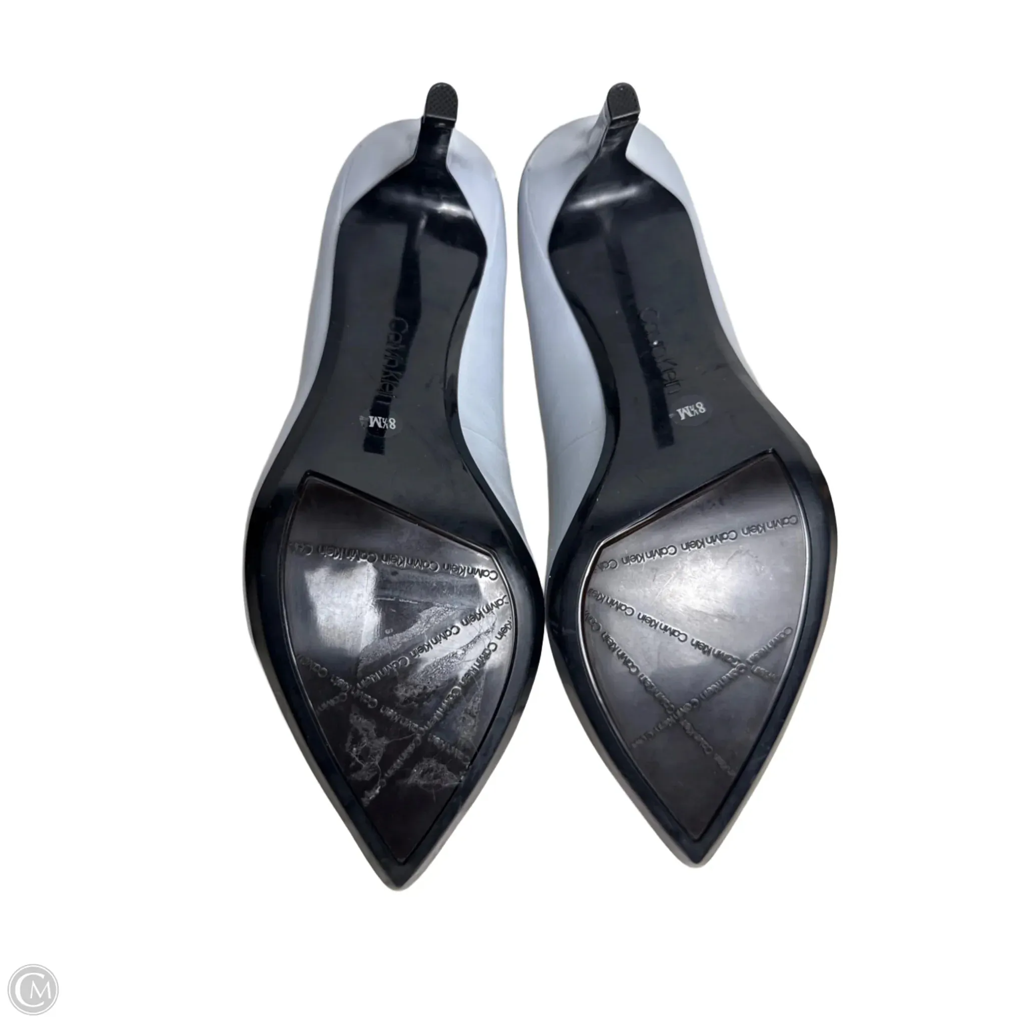 Shoes Heels Stiletto By Calvin Klein In Grey, Size: 8.5