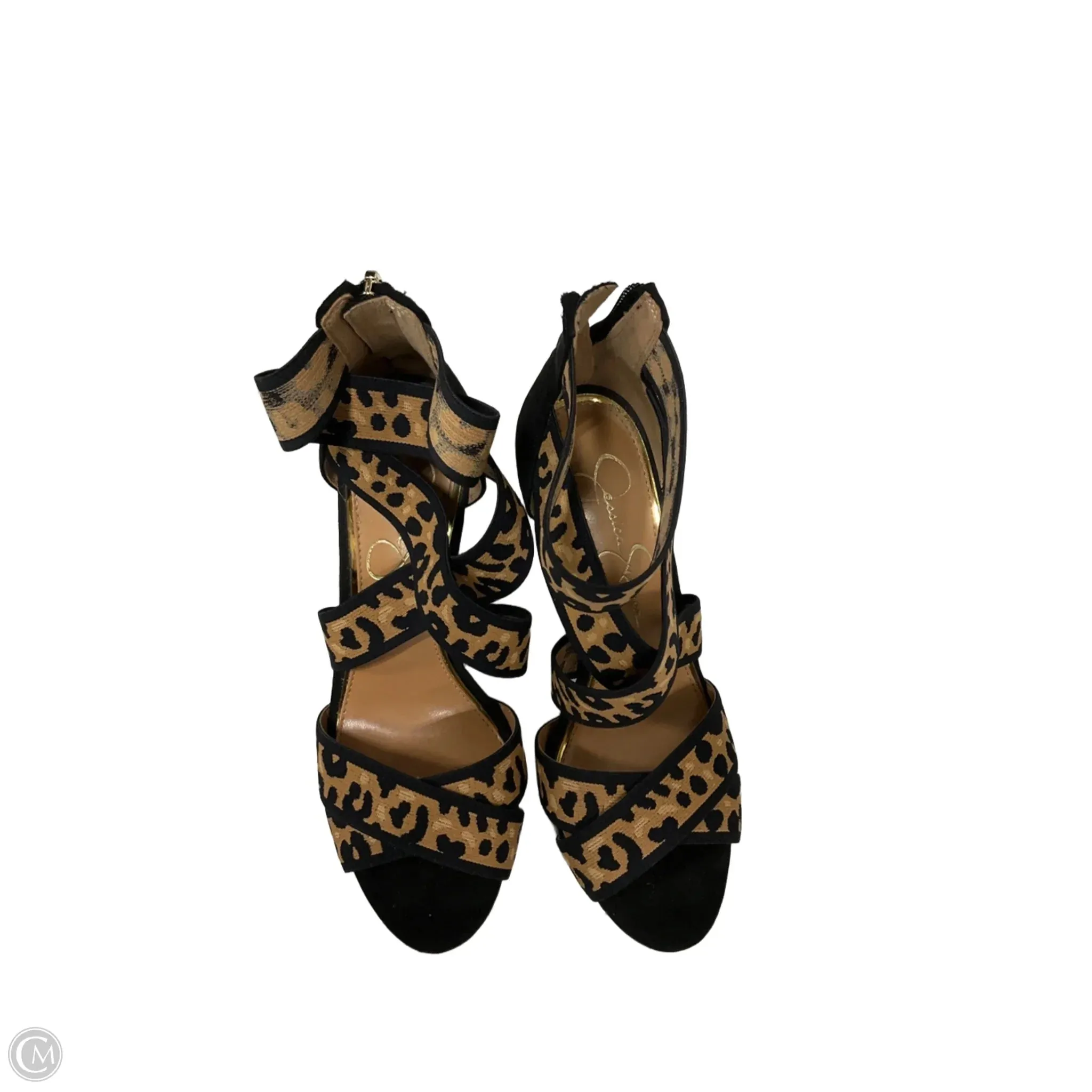 Shoes Heels Stiletto By Jessica Simpson In Leopard Print, Size: 7.5
