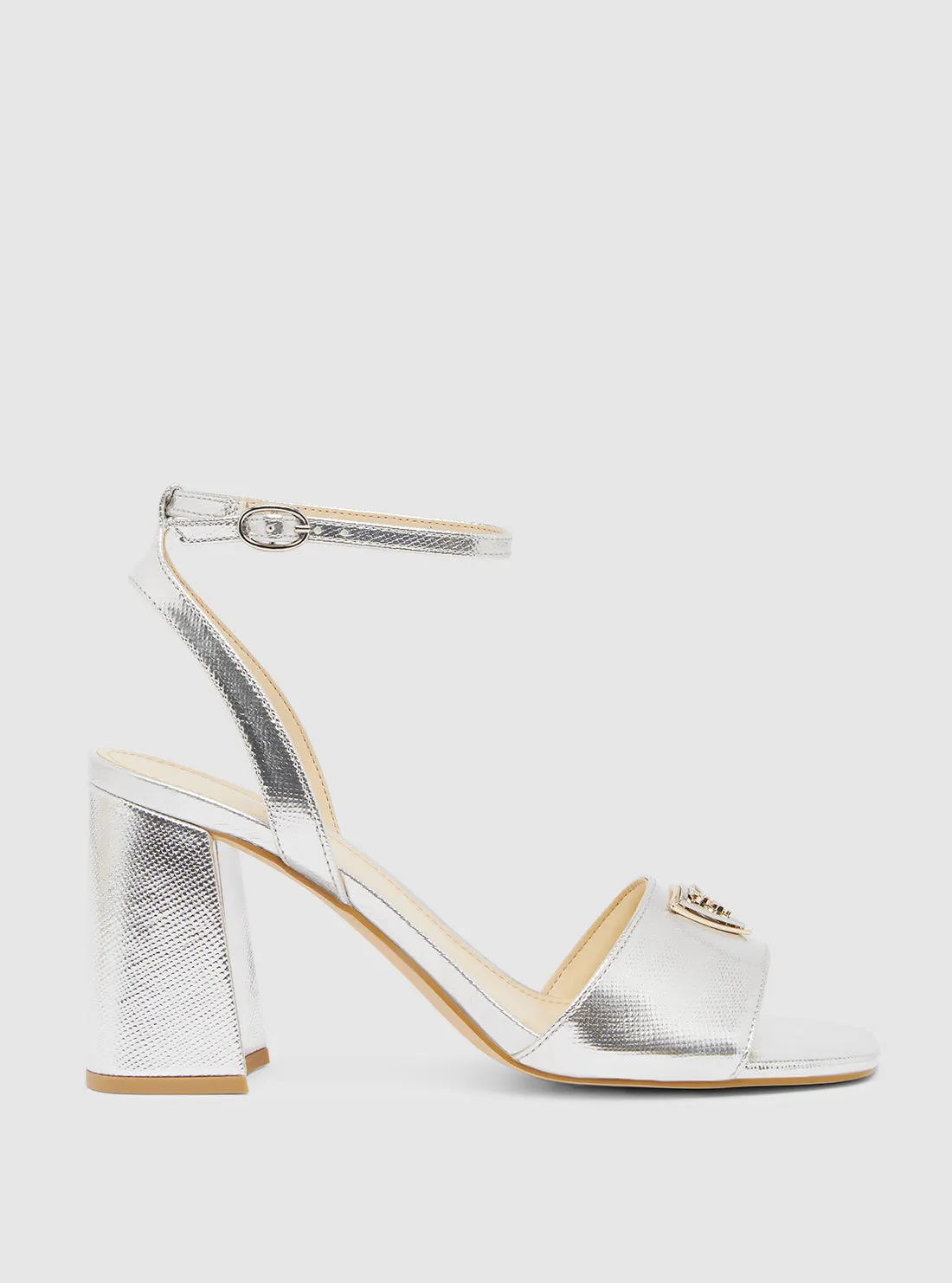 Silver Gelyae Block Heel