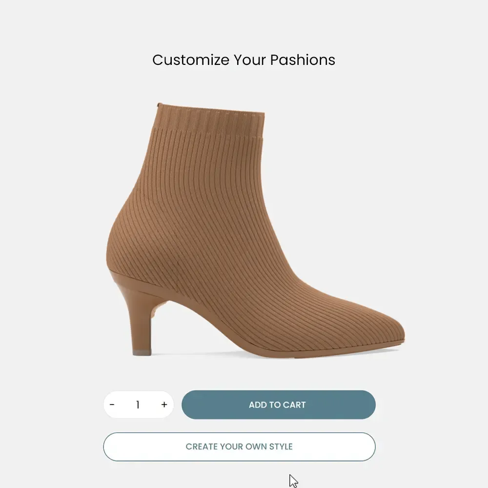 The Bootie - Whiskey Knit   Stiletto Heel Kit 3 Whiskey - FINAL SALE