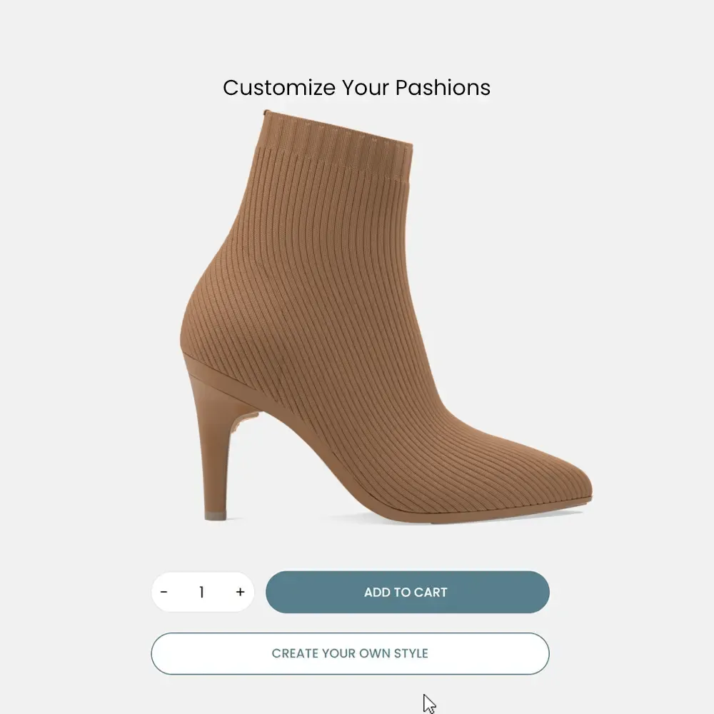 The Bootie - Whiskey Knit   Stiletto Heel Kit 4 Whiskey - FINAL SALE