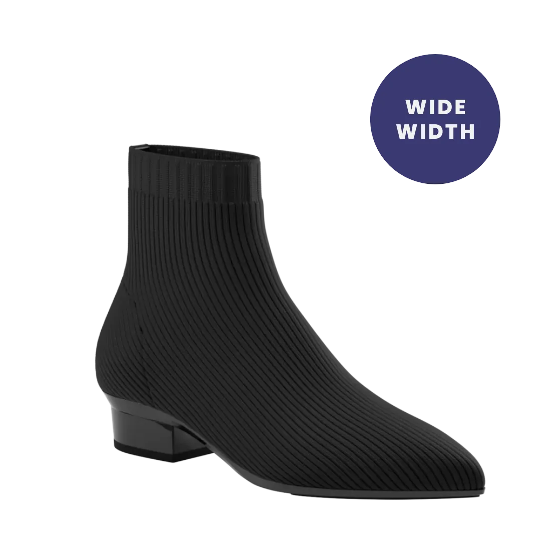 The Bootie Wide Width - Coal Knit - FINAL SALE