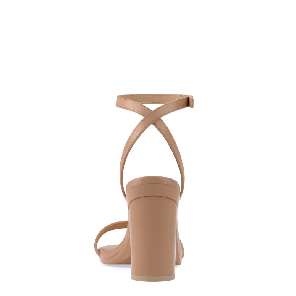 The Brenna - Latte Leather 4 Block