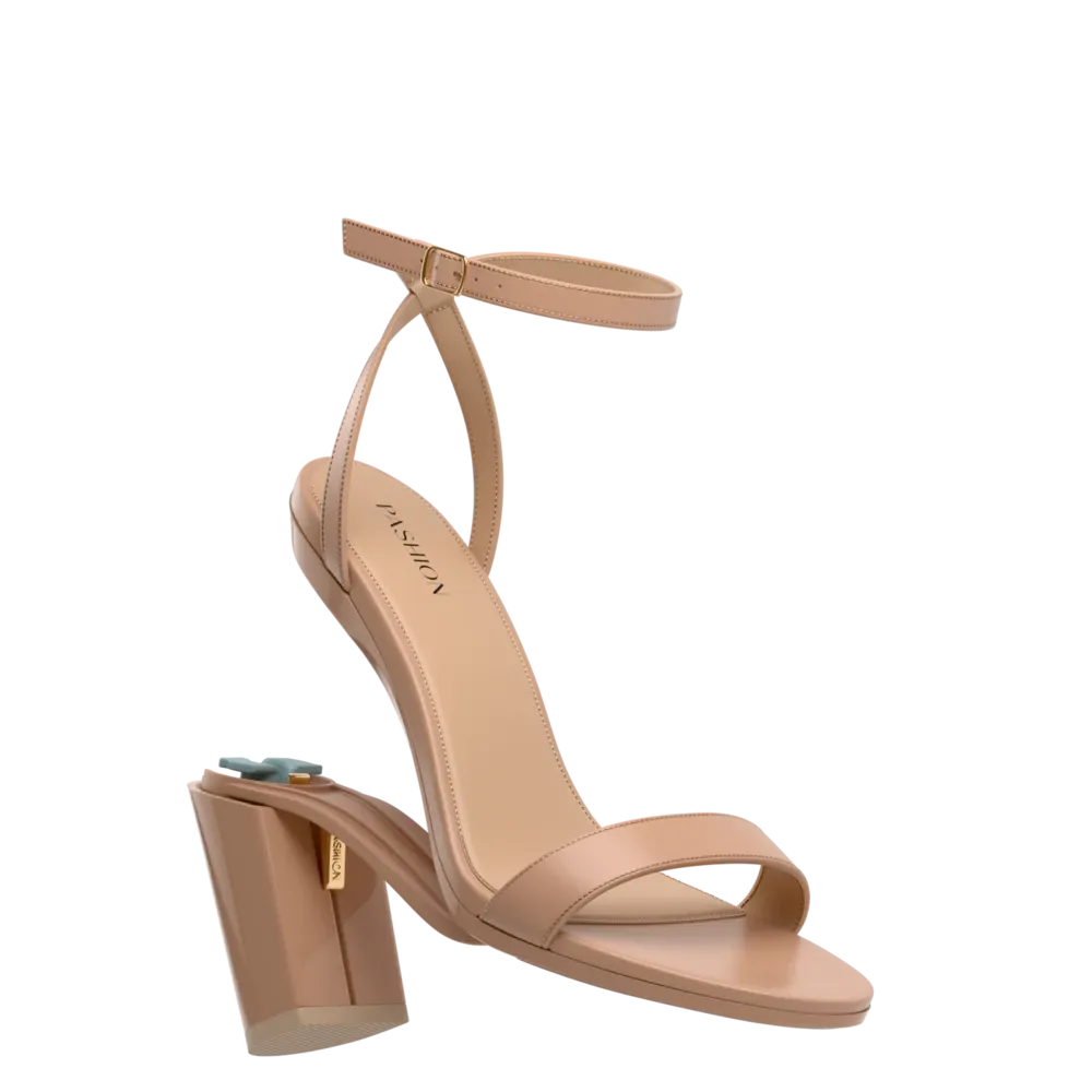 The Brenna - Latte Leather 4 Block