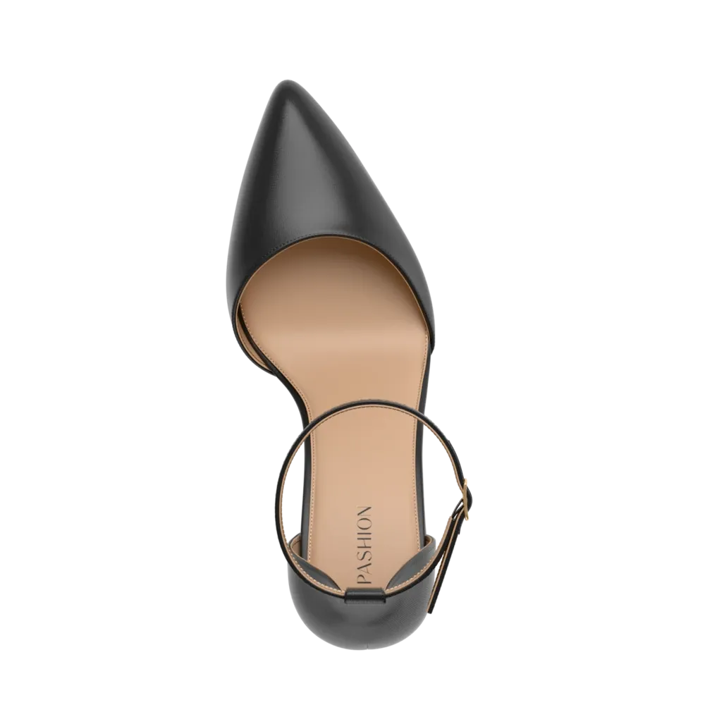 The D'Orsay - Coal Satin Flat - FINAL SALE