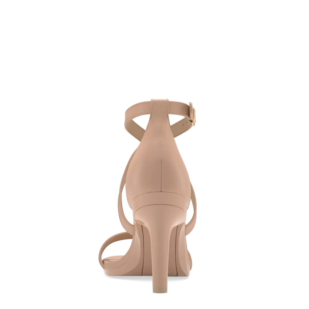 The Sandal - Latte Leather   Stiletto Heel Kit 4 Latte