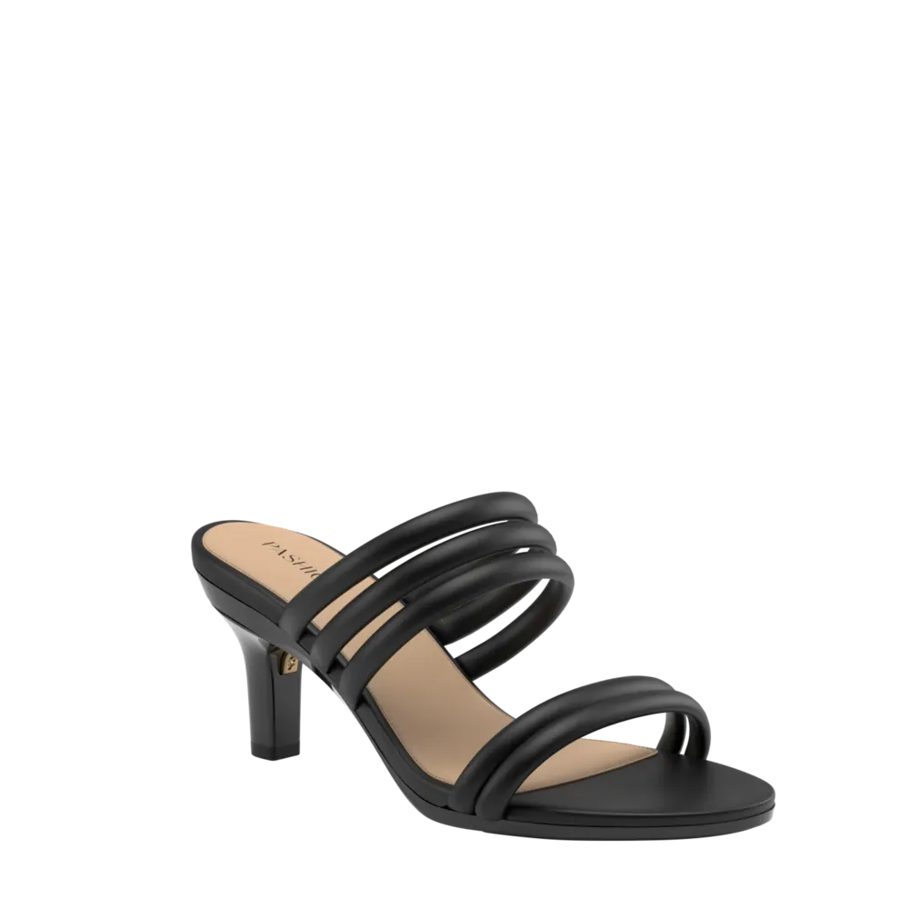 The Slide - Coal Vegan Leather Rope 3 Stiletto - FINAL SALE