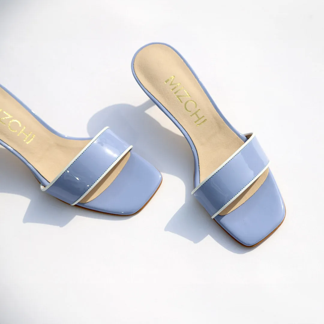 *UK size 2.5 - LOTTIE -  blue patent, 5cm heels