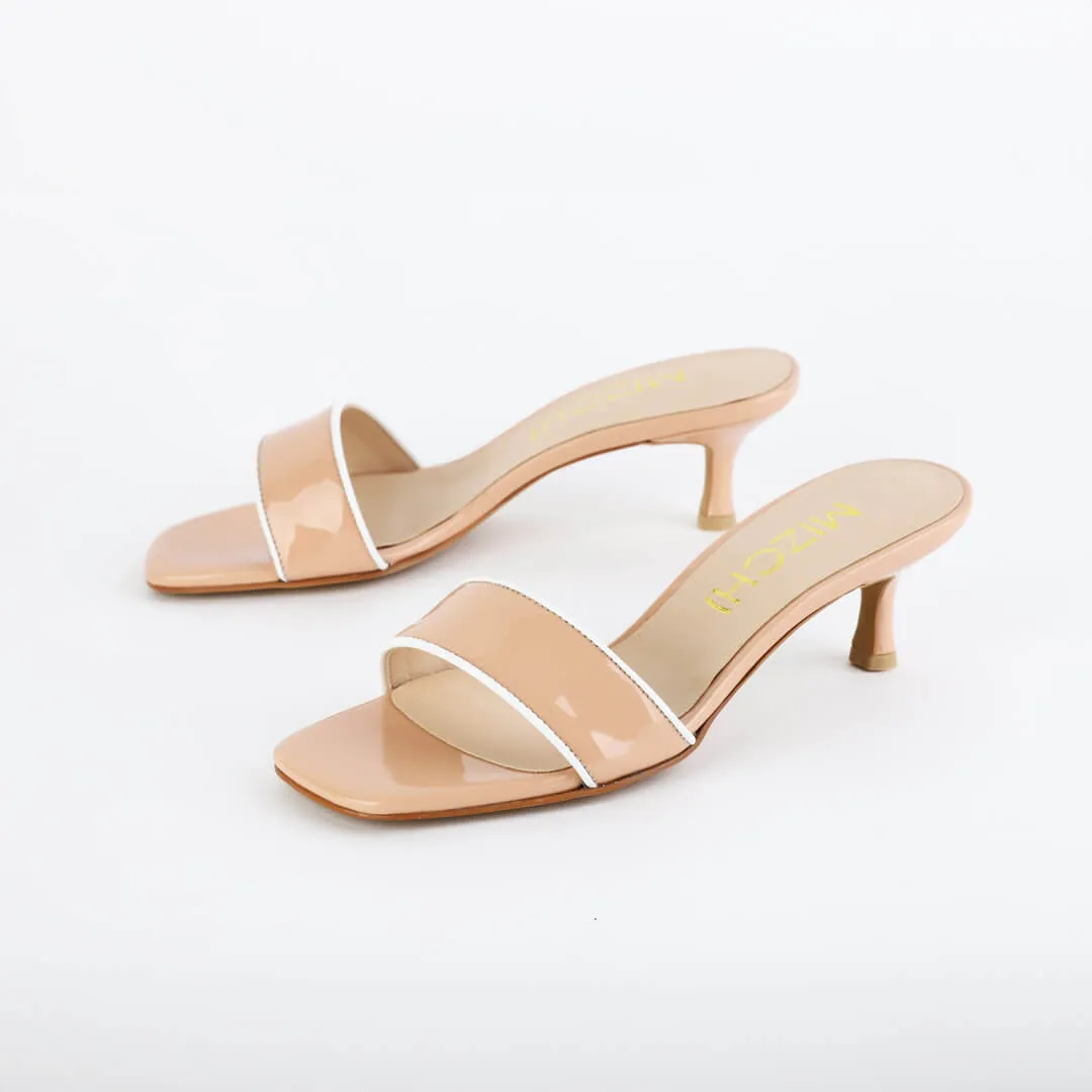 *UK size 2.5 - LOTTIE -  blue patent, 5cm heels