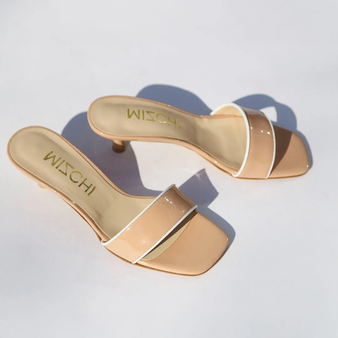 *UK size 2.5 - LOTTIE -  blue patent, 5cm heels