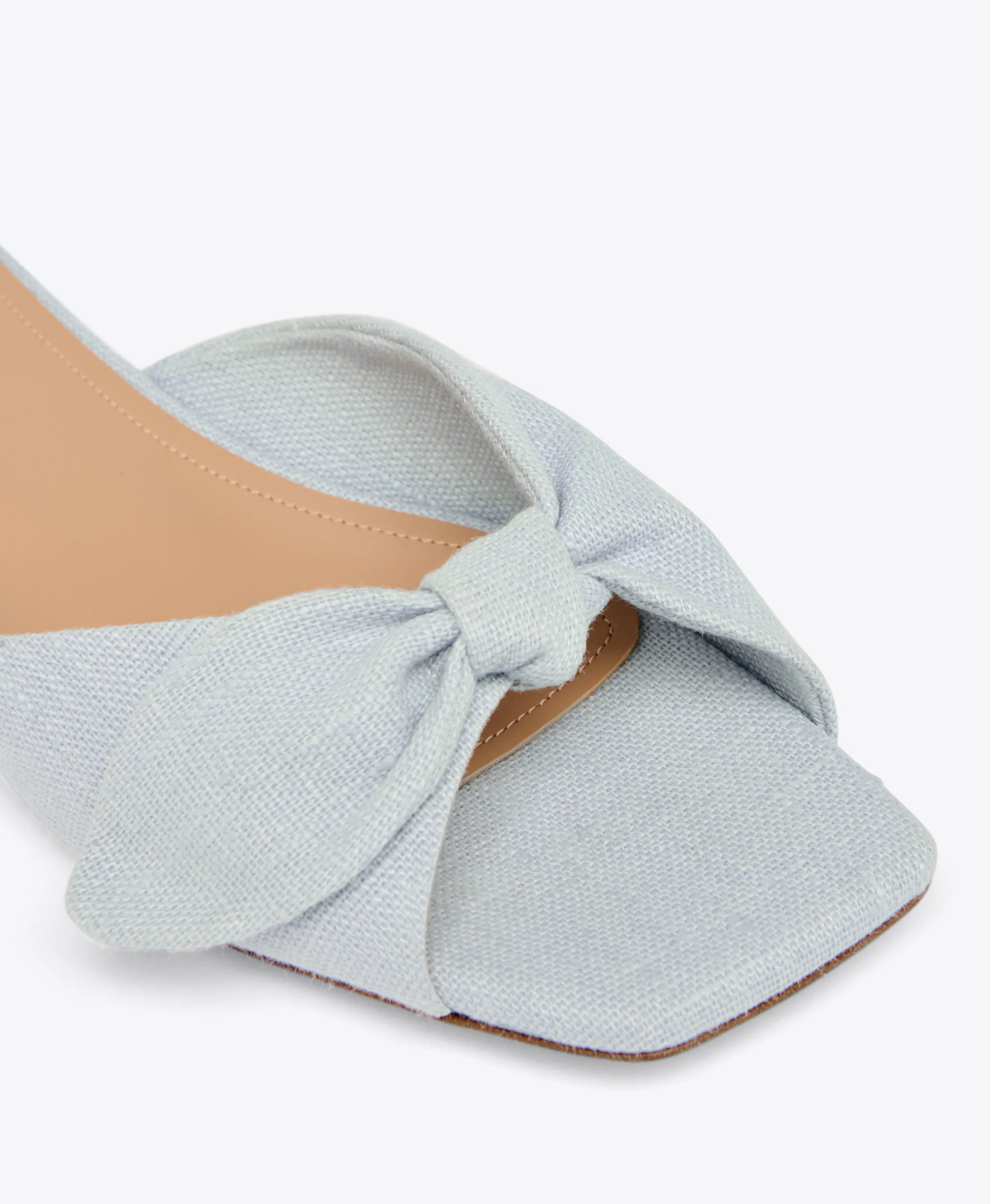 Vargas Light Blue Linen Flats