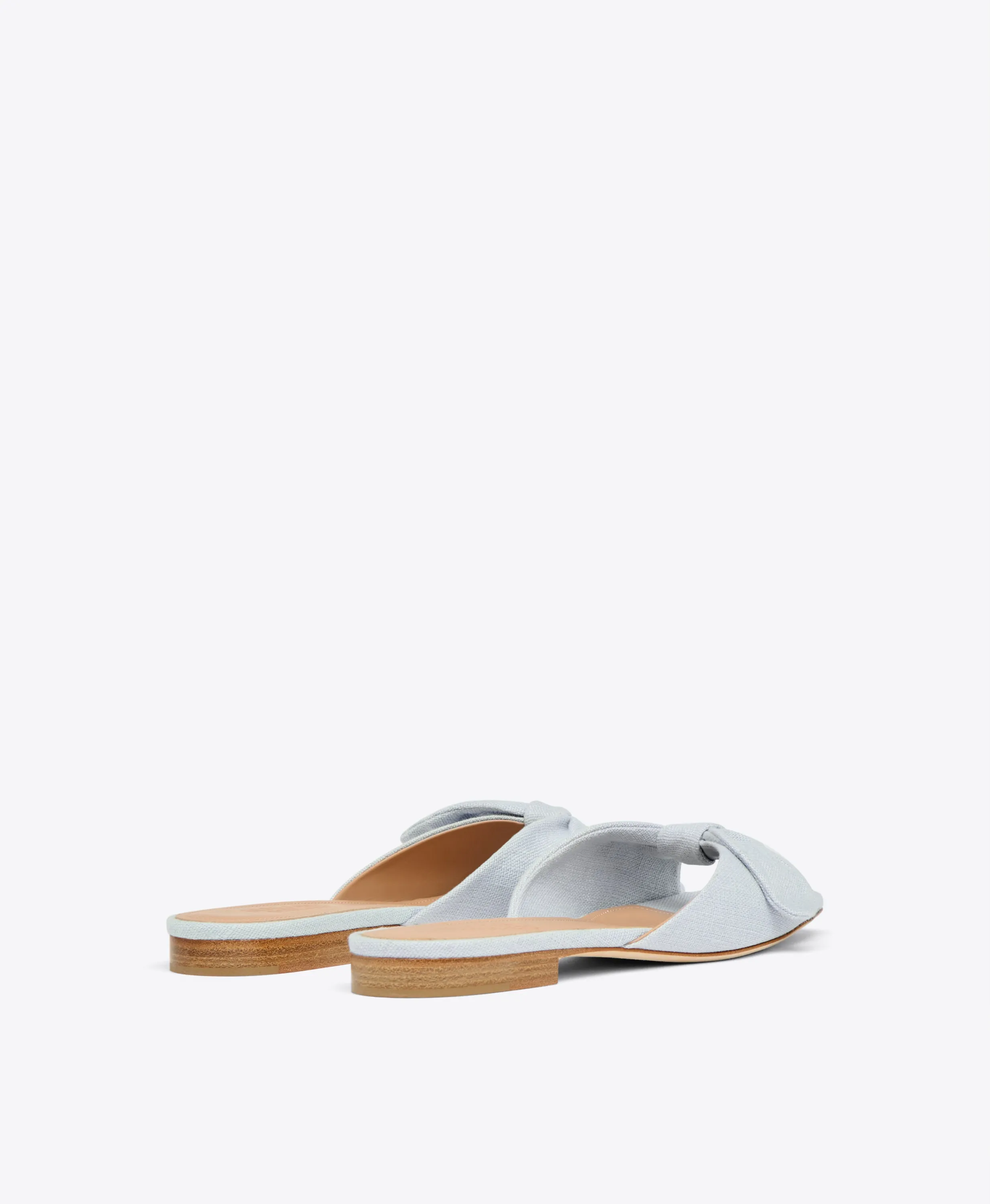 Vargas Light Blue Linen Flats