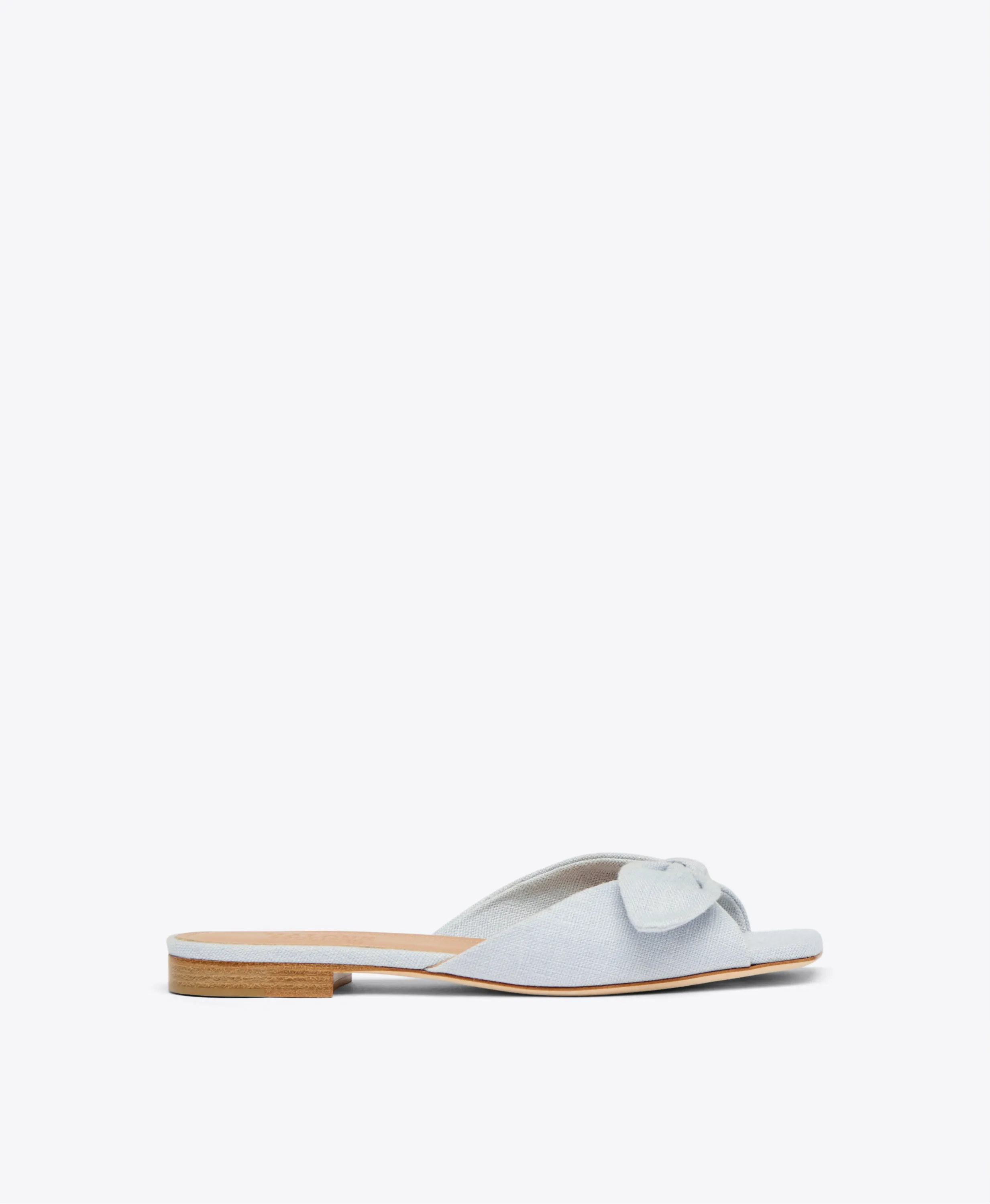 Vargas Light Blue Linen Flats