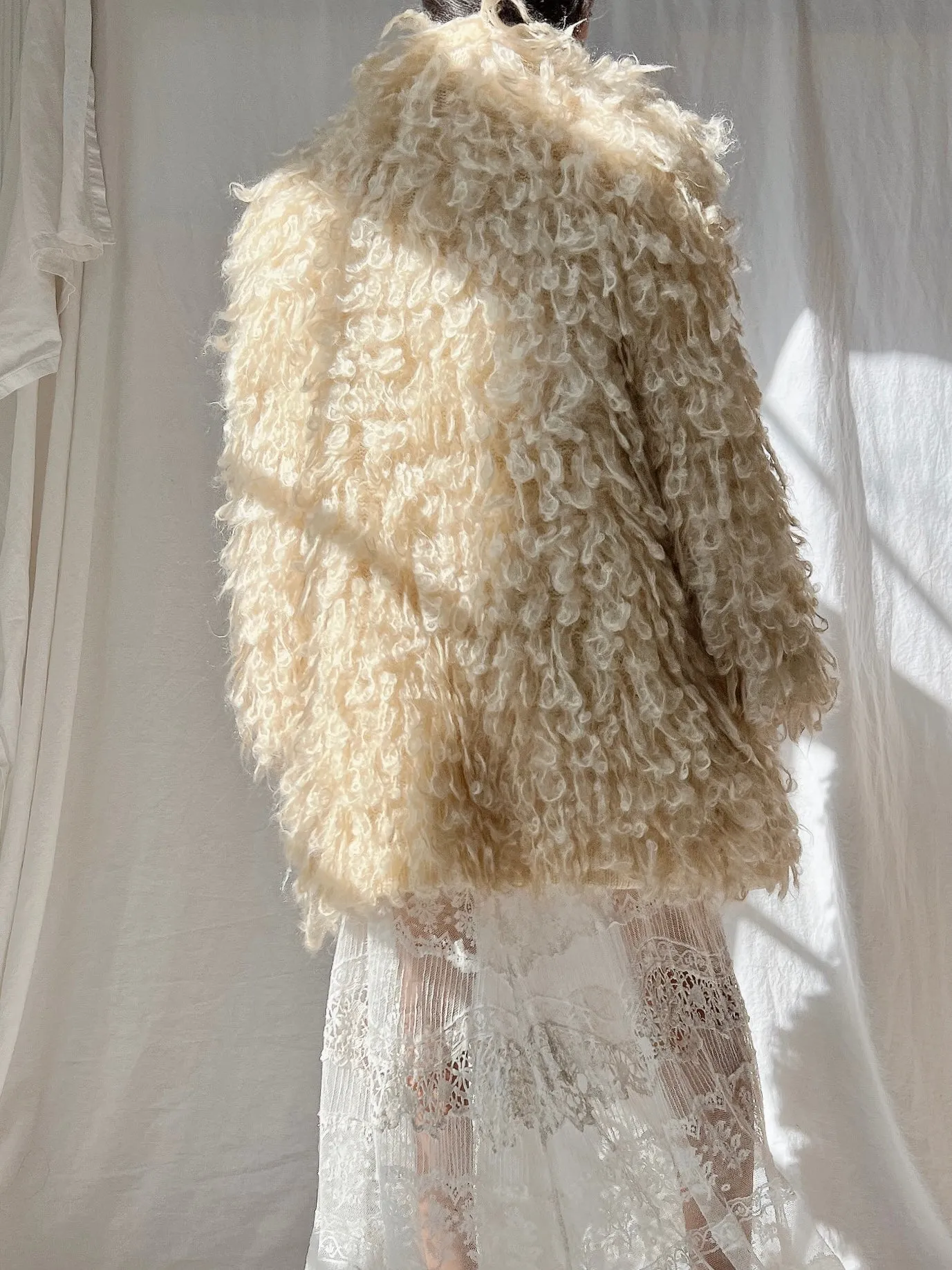 Vintage Krizia Looped Mohair/Acrylic Duster - M