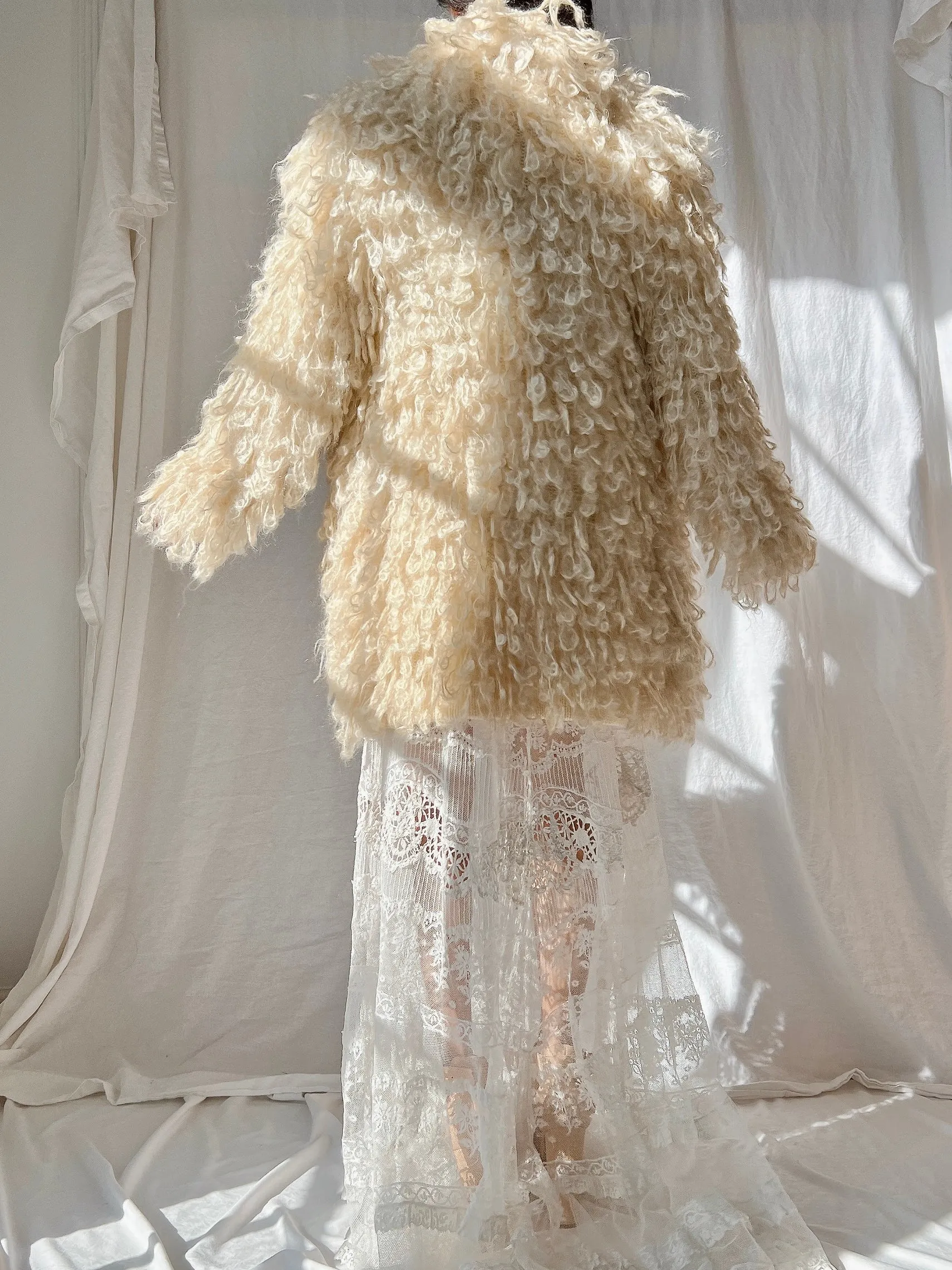 Vintage Krizia Looped Mohair/Acrylic Duster - M