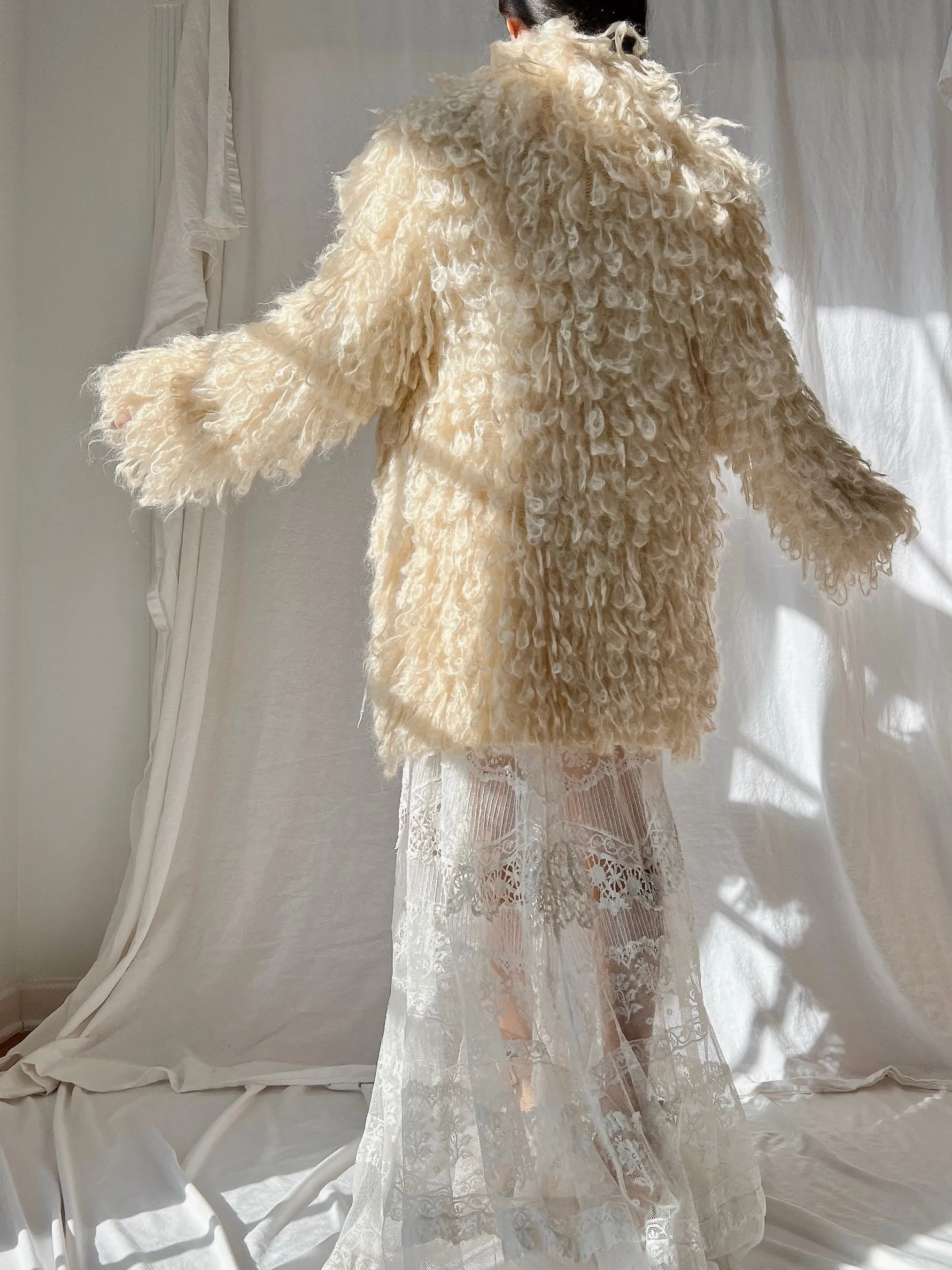 Vintage Krizia Looped Mohair/Acrylic Duster - M