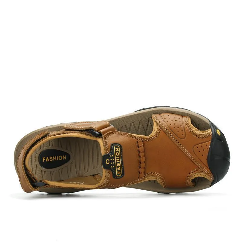 West Louis™ Genuine Leather Summer Sandals