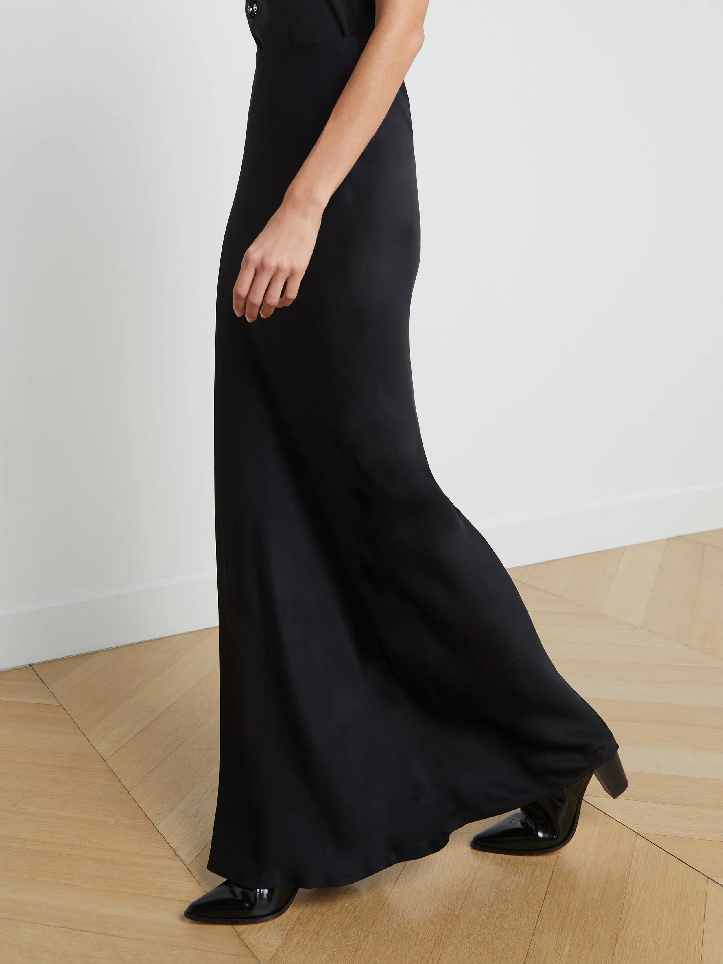 Zeta Satin Maxi Skirt